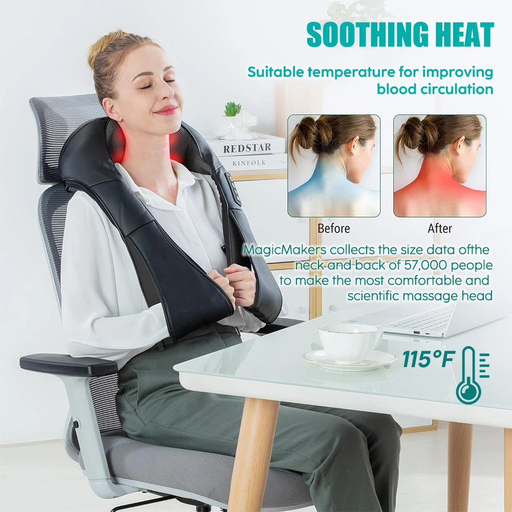 πββοΈπ₯ U-Shiatsu HeatWrap β Deep Knead Comfort Pillow π