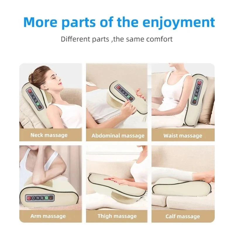 🌟 HeatKnead Pro Pillow – Infrared Deep Relief Massage 😌🔥