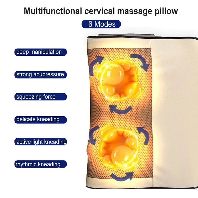 π HeatKnead Pro Pillow β Infrared Deep Relief Massage ππ₯