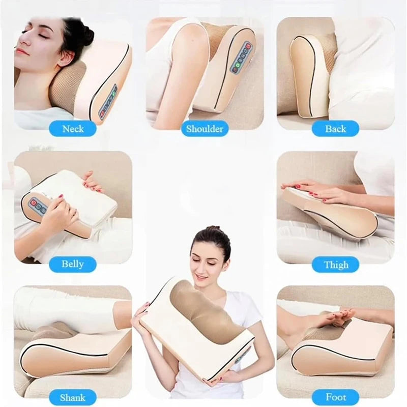 🌟 HeatKnead Pro Pillow – Infrared Deep Relief Massage 😌🔥