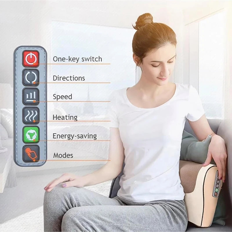 π HeatKnead Pro Pillow β Infrared Deep Relief Massage ππ₯