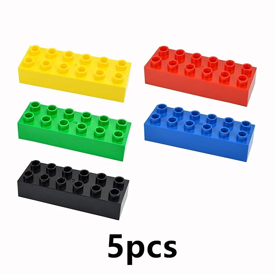 DIY Big Size Bulk Bricks Creative Thick Building Blocks Educational Kid Toys Slope Thin Large Particles Compatible With Duploes
