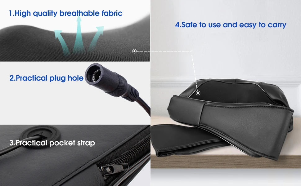 💆♂️🔥 U-Shiatsu HeatWrap – Deep Knead Comfort Pillow 🌙