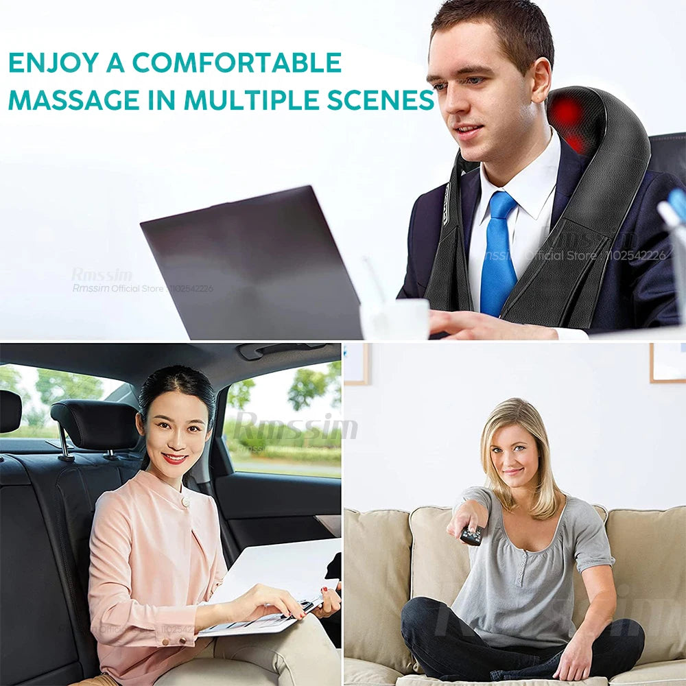 💆♂️🔥 U-Shiatsu HeatWrap – Deep Knead Comfort Pillow 🌙