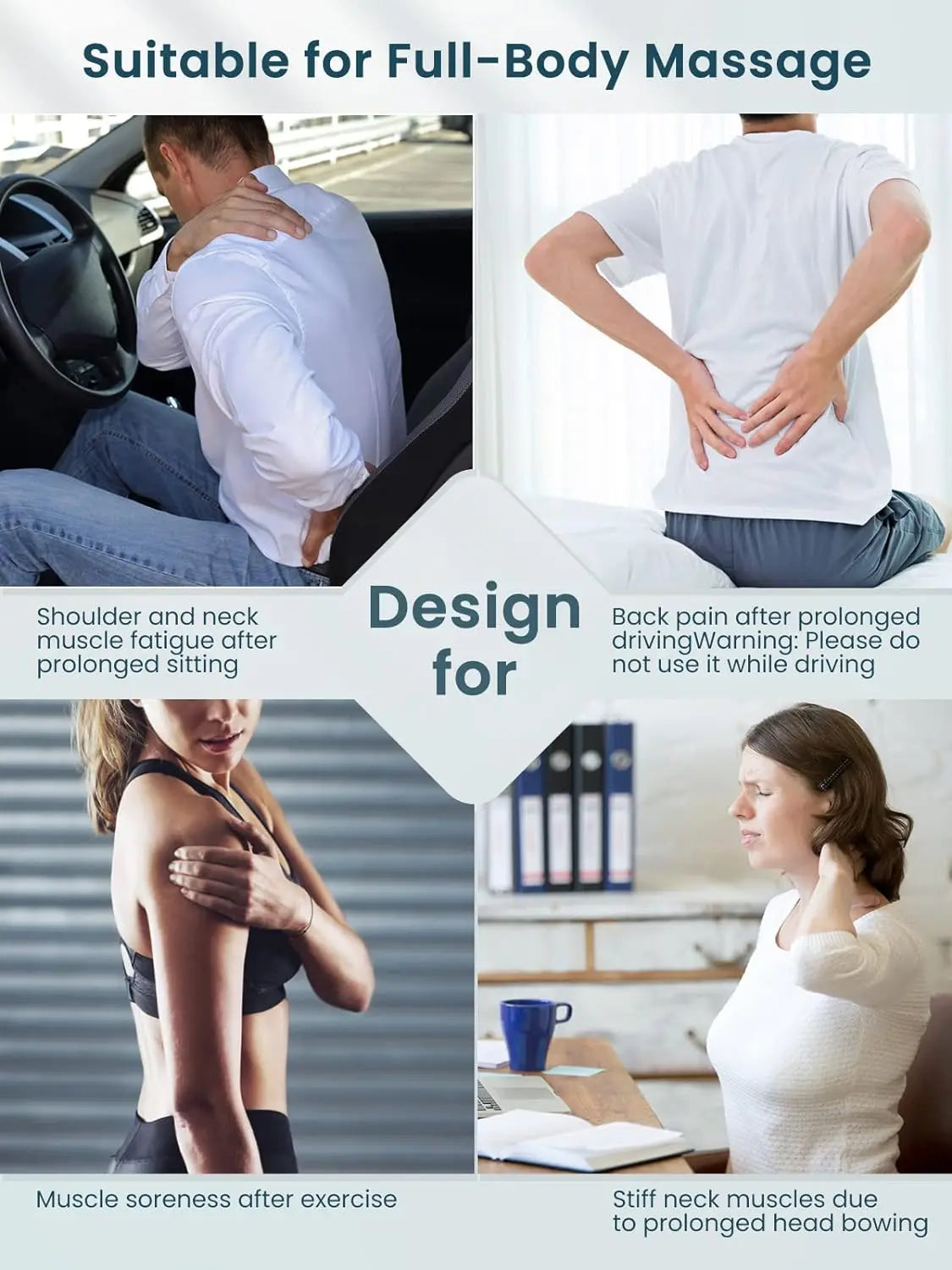 💆♂️🔥 U-Shiatsu HeatWrap – Deep Knead Comfort Pillow 🌙