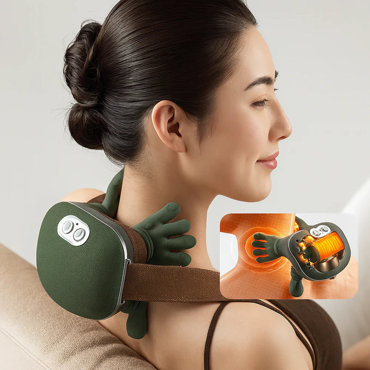 SiaSooβ’ Neck & Traps Massager β Rechargeable, Multi-Mode Pain Relief