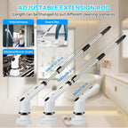 9-in-1 Wireless Electric Cleaning Brush  2600mAh Rotary Clean Brush Electric Spin Scrubber Adjustable Handle Home Clean Brush