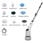 9-in-1 Wireless Electric Cleaning Brush  2600mAh Rotary Clean Brush Electric Spin Scrubber Adjustable Handle Home Clean Brush