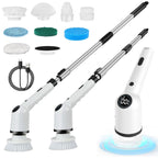 9-in-1 Wireless Electric Cleaning Brush  2600mAh Rotary Clean Brush Electric Spin Scrubber Adjustable Handle Home Clean Brush