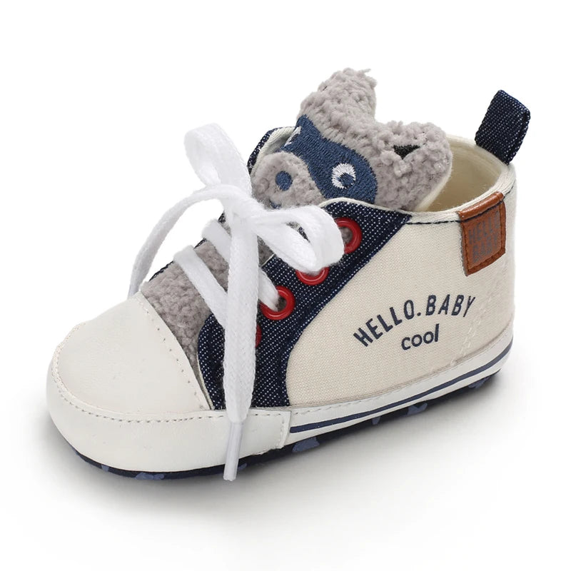 NEW Classic baby shoes for boys and girls cute animal casual flat shoes the first baby cotton non slip and warm walking shoes ﻿
