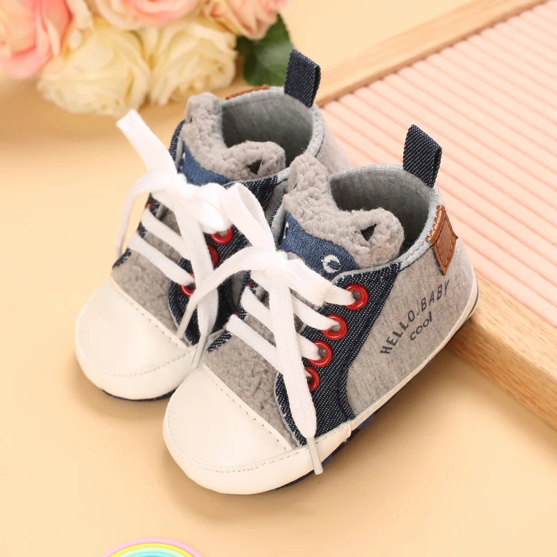 Classic baby shoes for boys and girls cute animal casual flat shoes the first baby cotton non slip and warm walking shoes ﻿