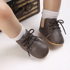 0-1Year New Baby Shoes Retro Leather Boy Girl Shoes Multicolor Toddler Rubber Sole Anti-slip First Walkers Infant Newborn