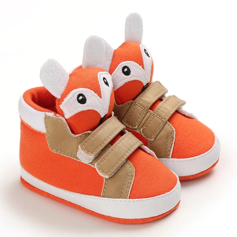 Classic baby shoes for boys and girls cute animal casual flat shoes the first baby cotton non slip and warm walking shoes ﻿