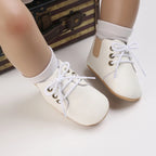 0-1Year New Baby Shoes Retro Leather Boy Girl Shoes Multicolor Toddler Rubber Sole Anti-slip First Walkers Infant Newborn