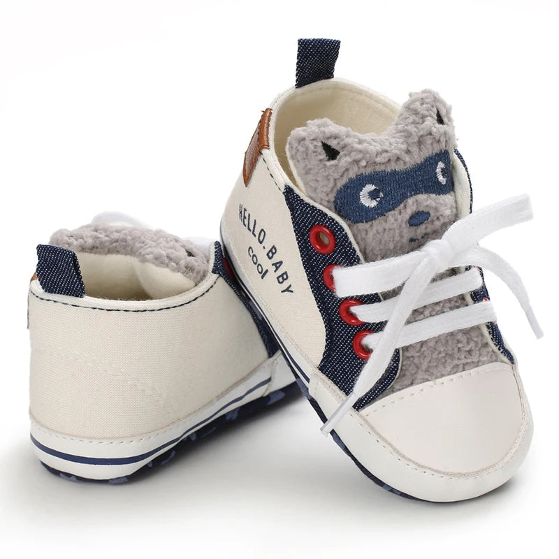 NEW Classic baby shoes for boys and girls cute animal casual flat shoes the first baby cotton non slip and warm walking shoes ﻿