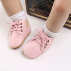 0-1Year New Baby Shoes Retro Leather Boy Girl Shoes Multicolor Toddler Rubber Sole Anti-slip First Walkers Infant Newborn