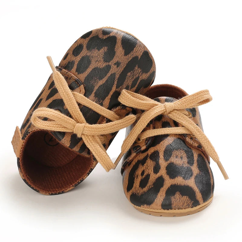 0-1Year New Baby Shoes Retro Leather Boy Girl Shoes Multicolor Toddler Rubber Sole Anti-slip First Walkers Infant Newborn