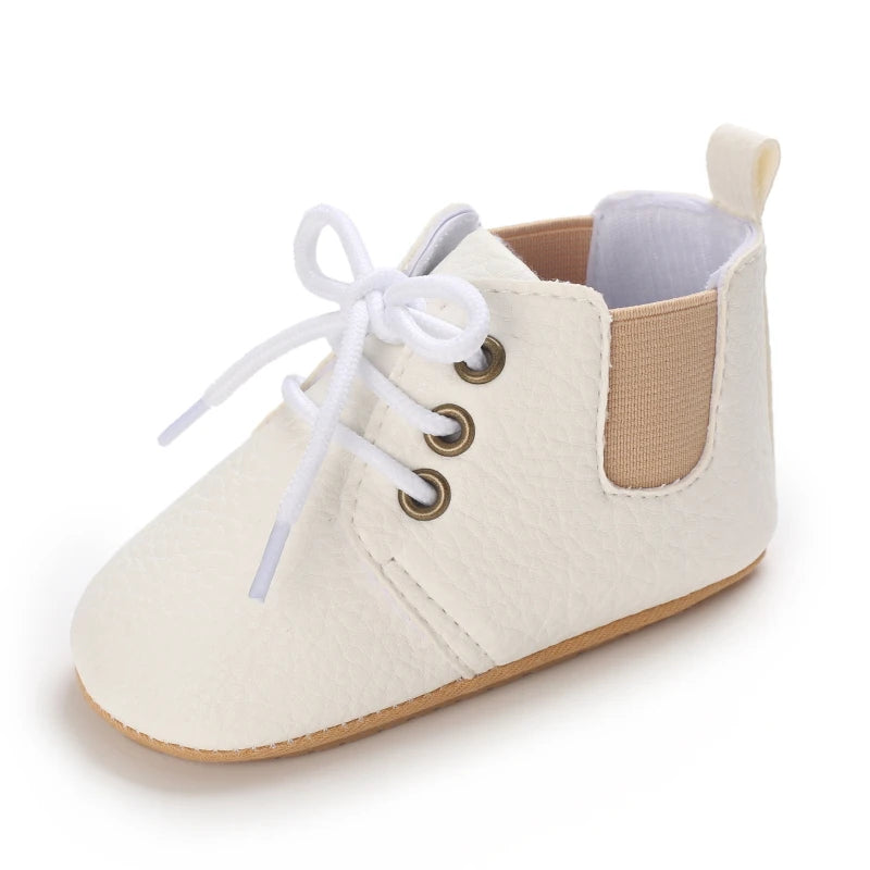 0-1Year New Baby Shoes Retro Leather Boy Girl Shoes Multicolor Toddler Rubber Sole Anti-slip First Walkers Infant Newborn