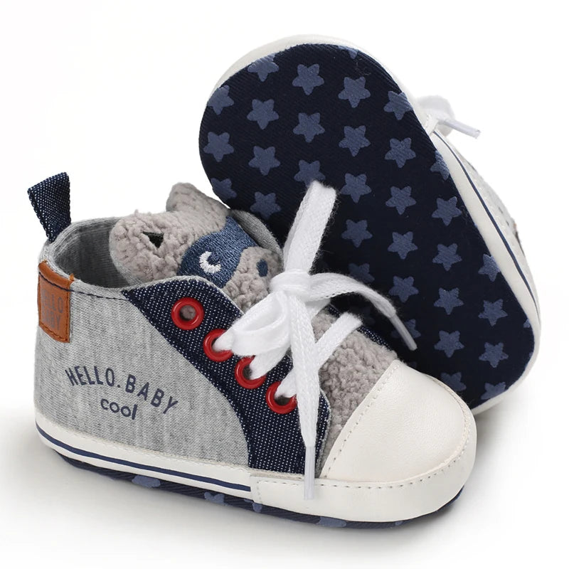 NEW Classic baby shoes for boys and girls cute animal casual flat shoes the first baby cotton non slip and warm walking shoes ﻿
