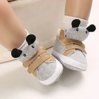 Classic baby shoes for boys and girls cute animal casual flat shoes the first baby cotton non slip and warm walking shoes ﻿