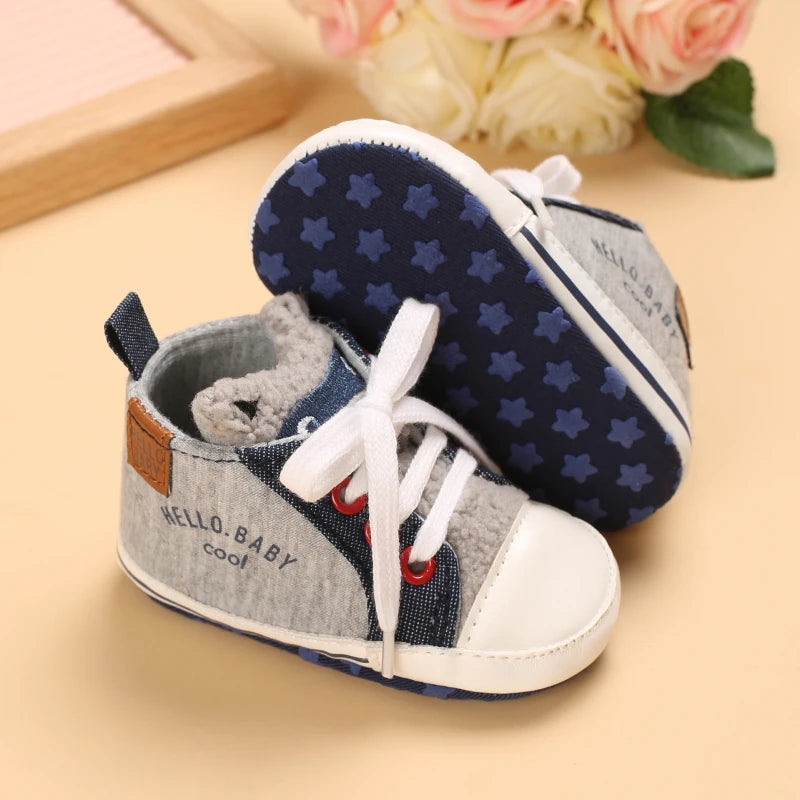 Classic baby shoes for boys and girls cute animal casual flat shoes the first baby cotton non slip and warm walking shoes ﻿