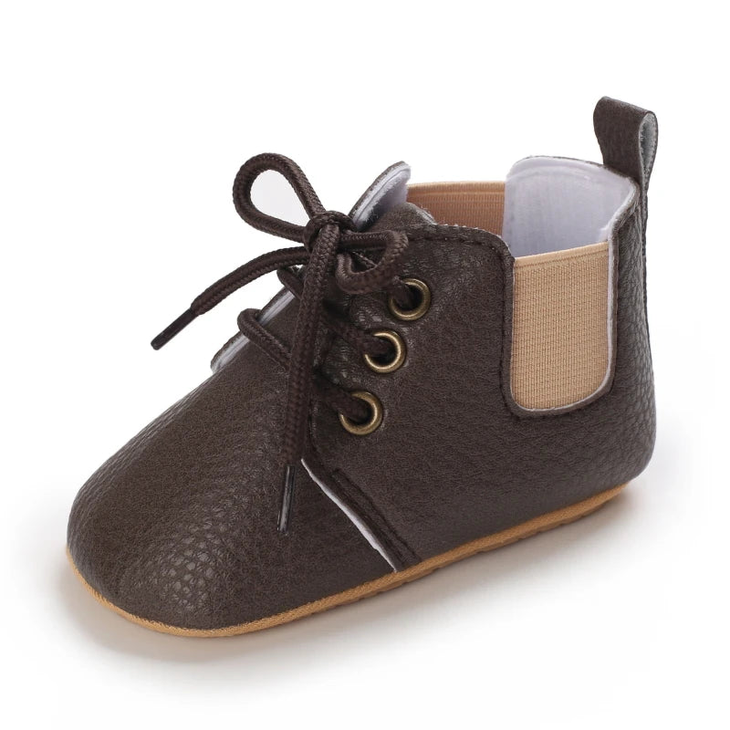 0-1Year New Baby Shoes Retro Leather Boy Girl Shoes Multicolor Toddler Rubber Sole Anti-slip First Walkers Infant Newborn