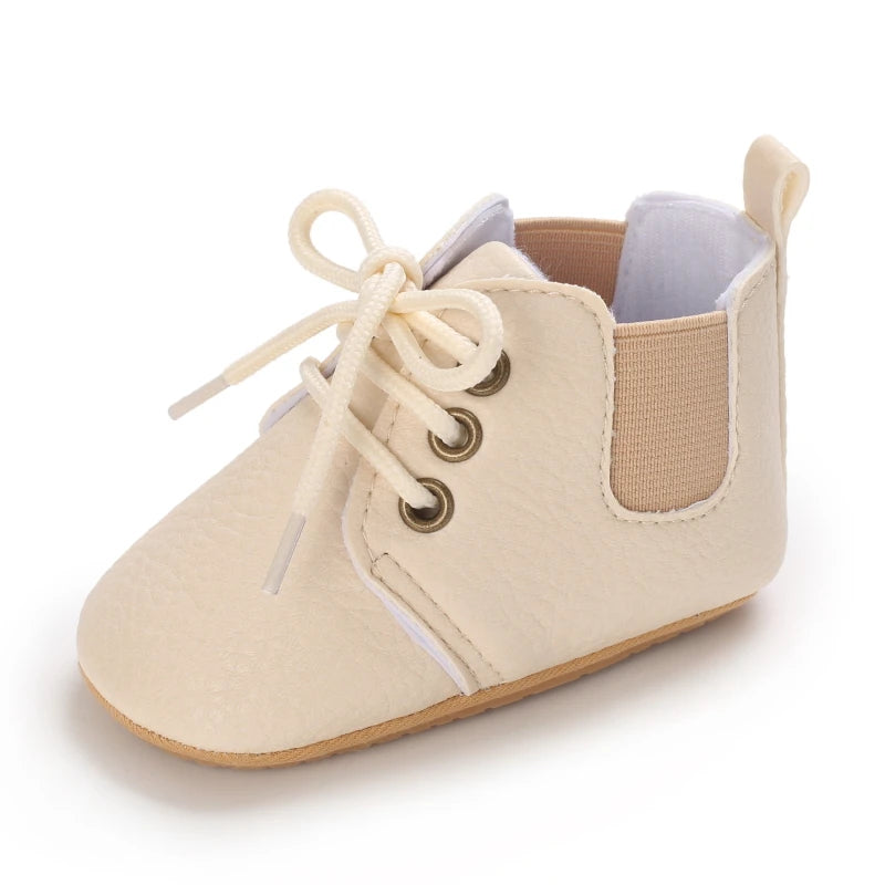 0-1Year New Baby Shoes Retro Leather Boy Girl Shoes Multicolor Toddler Rubber Sole Anti-slip First Walkers Infant Newborn