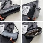 Small Cute Underarm Shoulder Bags for Women 2024 Trend Design Leather Handbags and Purses Y2K Silver Red Hand Bag Women Bag