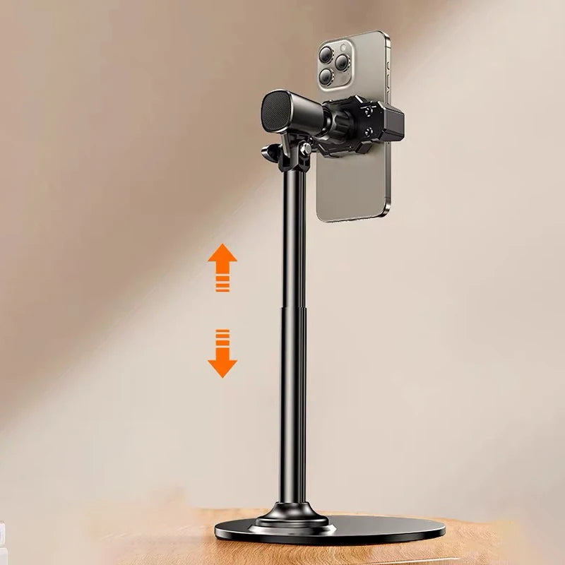 Cell Phone Stand Desk Phone Holder Height Angle Adjustable Aluminum Alloy Universal Phone Stand Office for iPhone 16Pro Max Plus