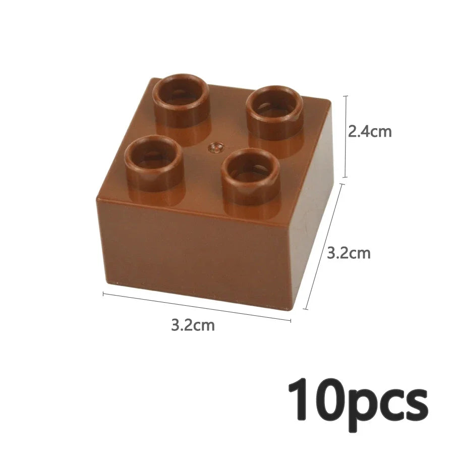DIY Big Size Bulk Bricks Creative Thick Building Blocks Educational Kid Toys Slope Thin Large Particles Compatible With Duploes