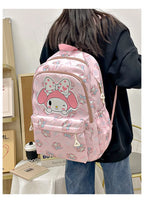 Sanrio Start Of School Season Backpack Anime Kuromi Cinnamoroll Student Bag Large Capacity Women Bag For Children Girls Gift ﻿
