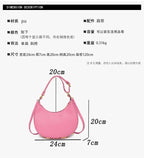French handbag women bag semi-circular crescent single shoulder armpit bag fashionable commuting niche letter crossbody handbag