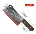 48.5cm/19.09in Plastics Fake Blood Knife Party Supplies Weapon Props Model Halloween Cosplay Funny Gift Collectible Outdoor Toys