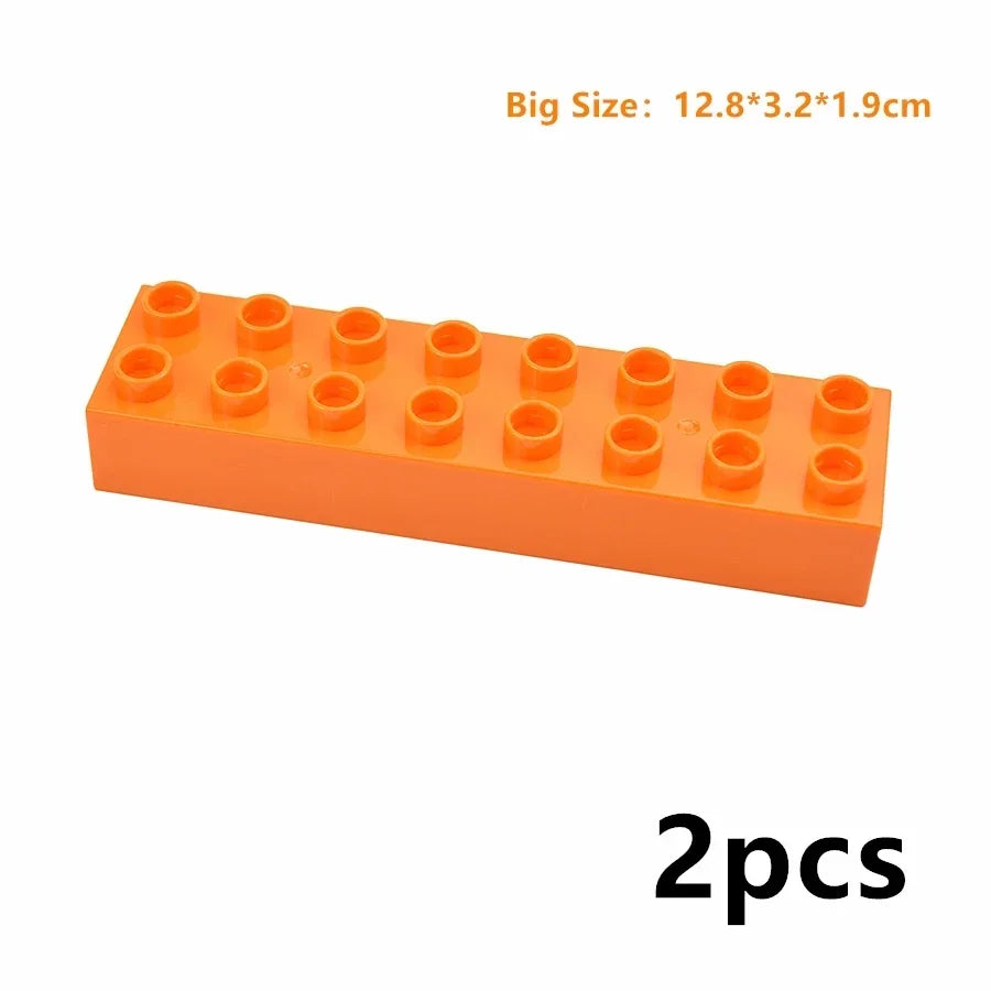 DIY Big Size Bulk Bricks Creative Thick Building Blocks Educational Kid Toys Slope Thin Large Particles Compatible With Duploes