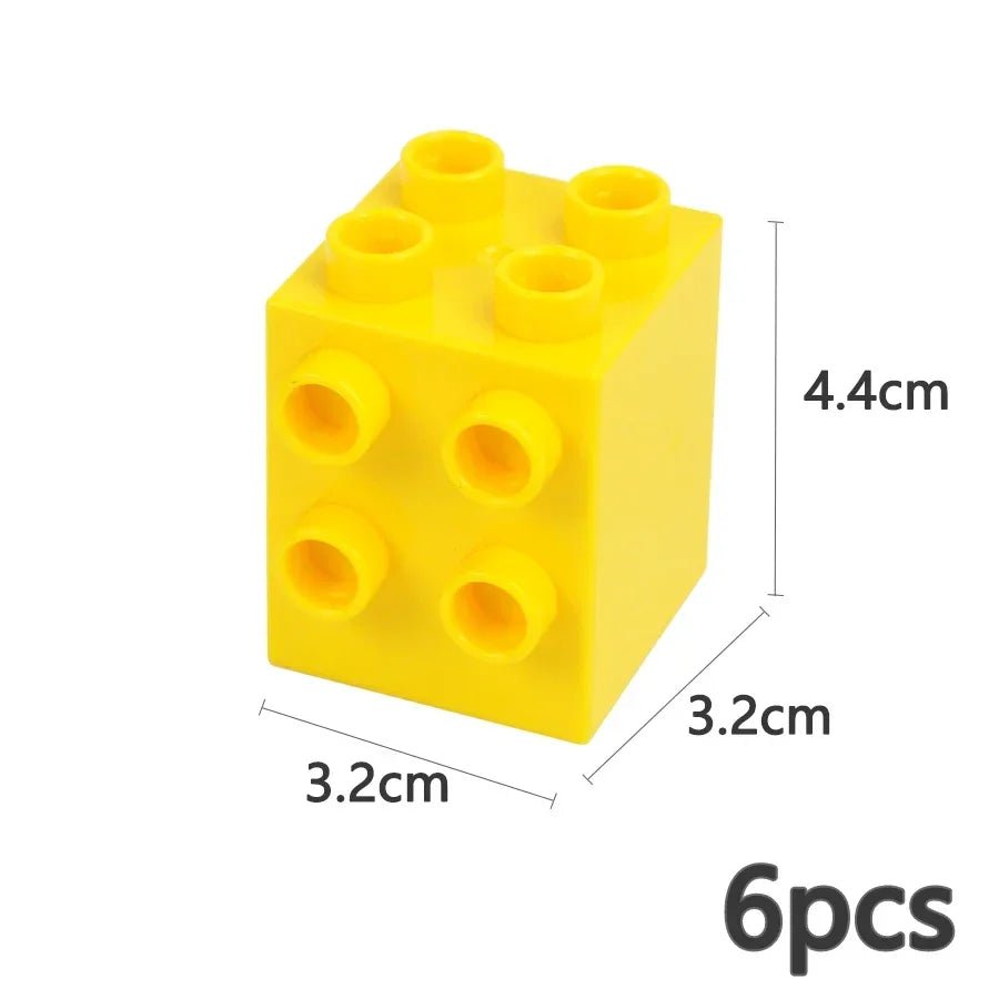 DIY Big Size Bulk Bricks Creative Thick Building Blocks Educational Kid Toys Slope Thin Large Particles Compatible With Duploes