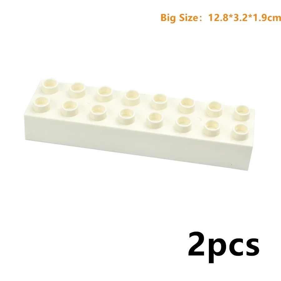 DIY Big Size Bulk Bricks Creative Thick Building Blocks Educational Kid Toys Slope Thin Large Particles Compatible With Duploes