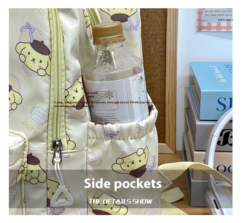 Sanrio Start Of School Season Backpack Anime Kuromi Cinnamoroll Student Bag Large Capacity Women Bag For Children Girls Gift ﻿