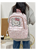Sanrio Start Of School Season Backpack Anime Kuromi Cinnamoroll Student Bag Large Capacity Women Bag For Children Girls Gift ﻿