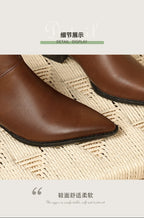 2024 New Autumn Winter Women Boots Fashion Pointed Toe Chelsea Boots for Women Ankle Boots Retro Ladies Women Shoes