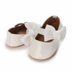 0-1 Year Old Baby Walking Shoes PU Leather Soft Sole Anti Slip Butterfly Bow Newborn Baby Shoes Breathable Anti Slip