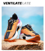 Parent-child casual sports shoes Four seasons new soft sole non-slip breathable outdoor running shoes men women's light sneakers