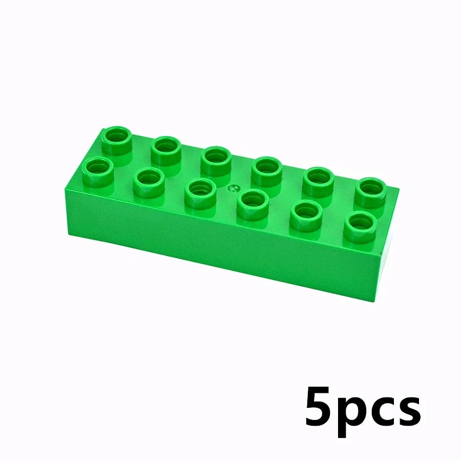 DIY Big Size Bulk Bricks Creative Thick Building Blocks Educational Kid Toys Slope Thin Large Particles Compatible With Duploes