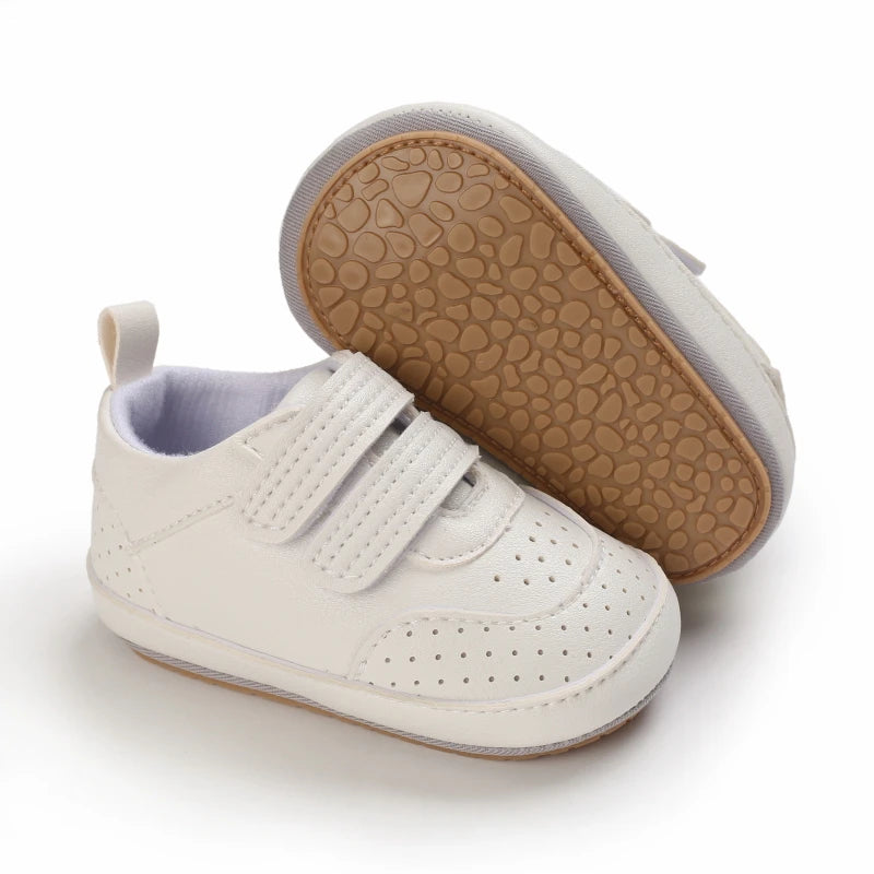 0-1Year New Baby Shoes Retro Leather Boy Girl Shoes Multicolor Toddler Rubber Sole Anti-slip First Walkers Infant Newborn