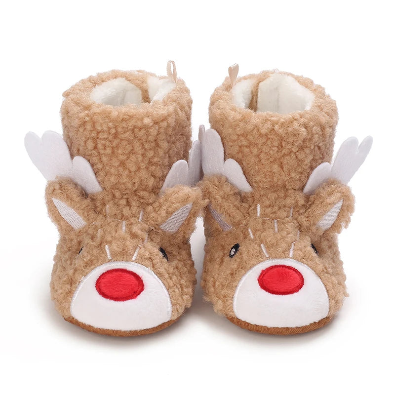 Winter Warm Baby Shoes Children's Shoes 0-1 Year Old Soft Soled Cotton Shoes Men's and Women's Baby Plush Shoes Snow Boots