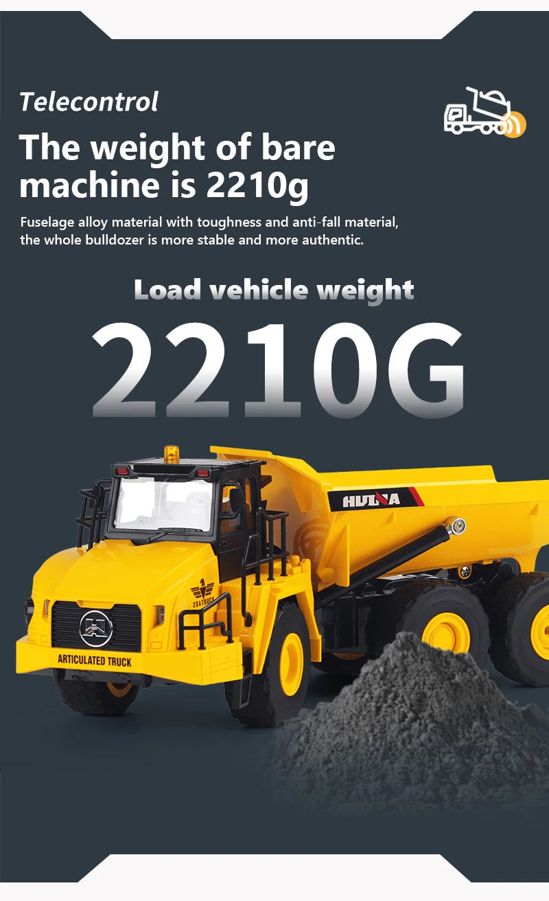 2023 New Rc Car Toys Huina 1553 Rc Truck Cars Remote Control Vehicle Radio Control Machine Toys for Children Toys 6 To 10 Years