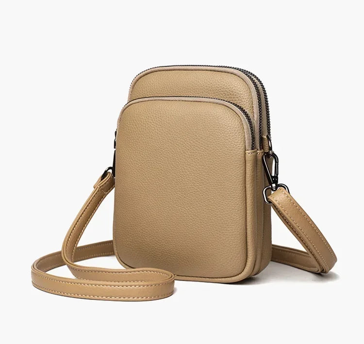 2025New 100% Genuine Cowhide Women's Leather Mobile Phone Bag Crossbody Bags for Women Bag Designer Crossbody Bag Messenger Bags