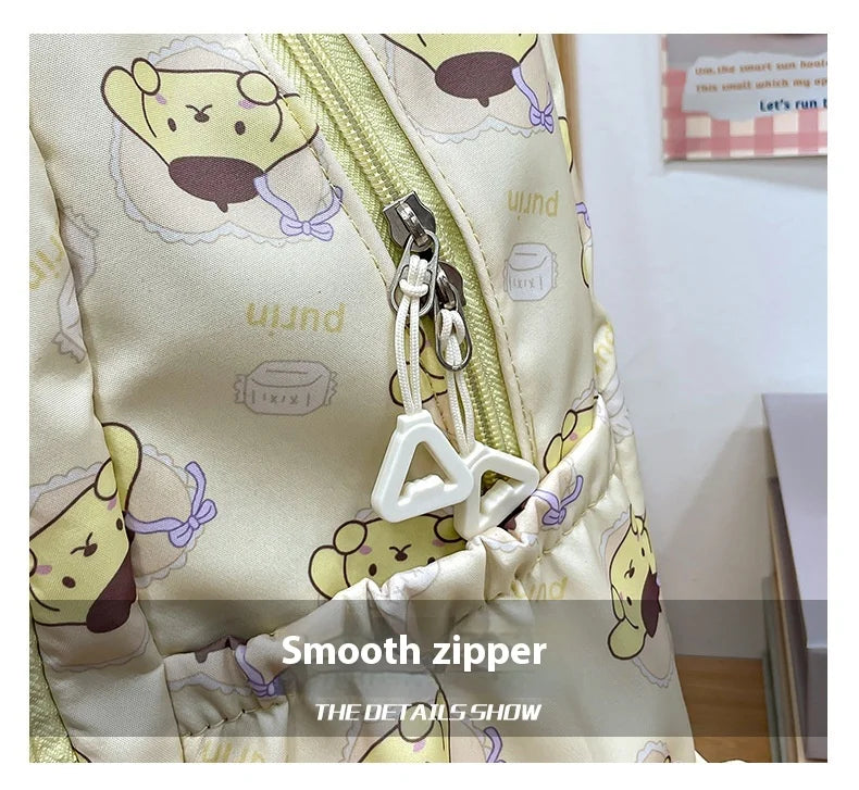 Sanrio Start Of School Season Backpack Anime Kuromi Cinnamoroll Student Bag Large Capacity Women Bag For Children Girls Gift ﻿