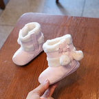 Baby Shoes With Soft Soles For Warmth 0-12 Months Old Baby Cotton Winter Socks and Shoes With Fleece Before Learning To Walk