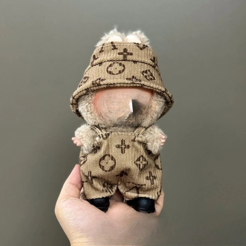 Only clothes are suitable for LABUBU,LABUBU, baby clothes, 17 cm pendants, plush toys, fashion clothes, suits and skirts.