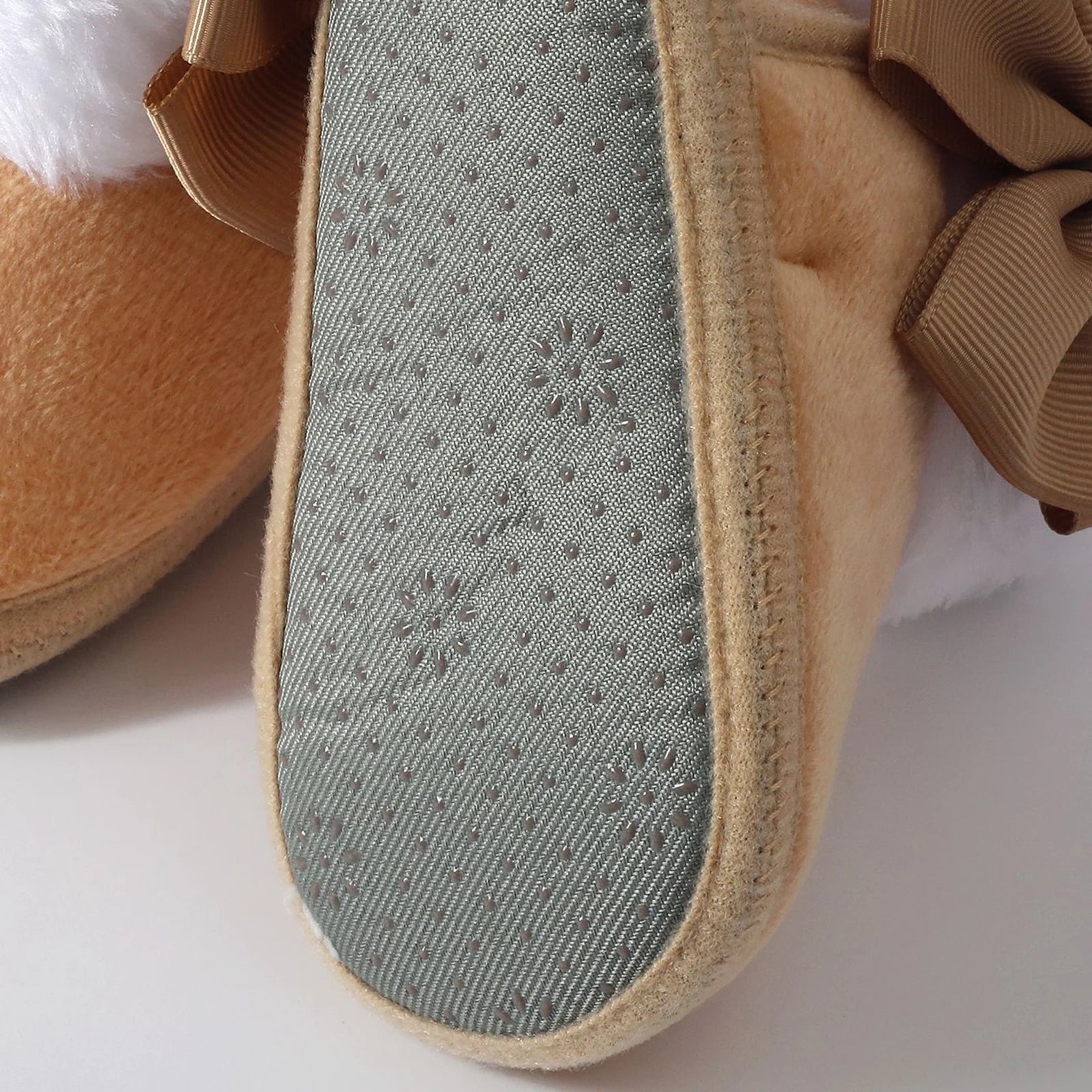 Toddler Baby Shoes Fall Winter Girls Boots Infant cotton Fuzzy First Walker Soft Sole Furry Bow Non-slip First Walker Shoes
